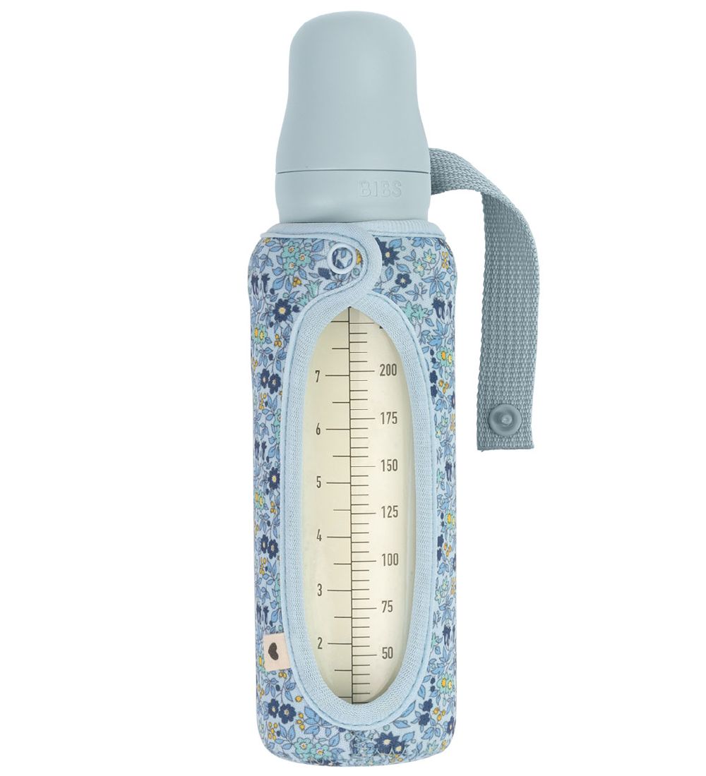 BIBS X Liberty Flaske Etui - Stor - Blomster - Baby Blue