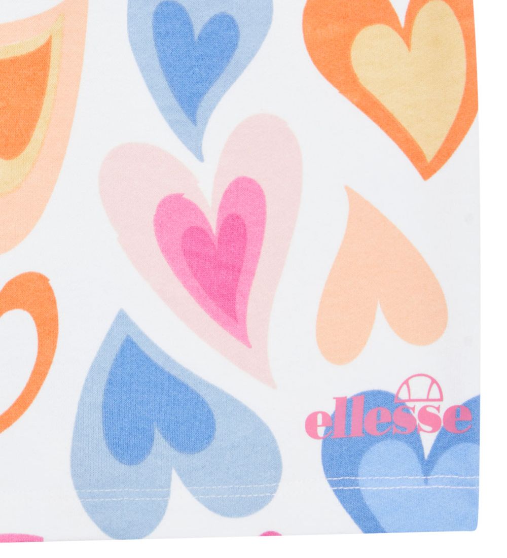 Ellesse Shorts - All Over Print - Hvid m. Multi Hjerter