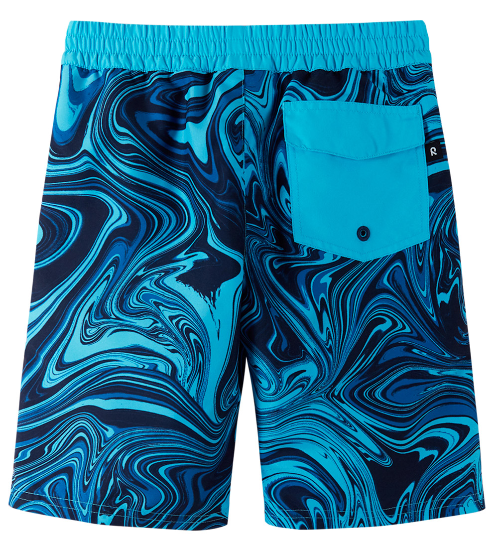Reima Badeshorts - UV50+ - Papaija - Navy m. Print
