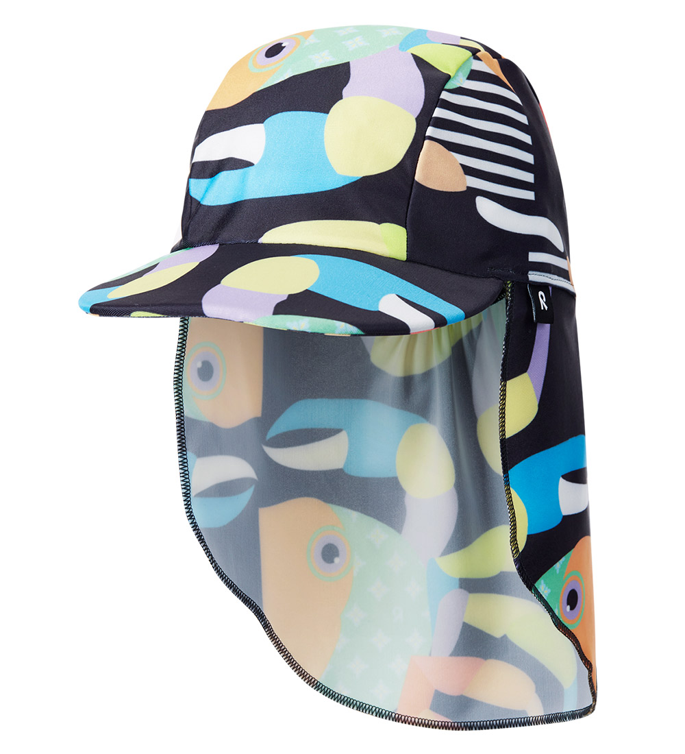 Reima Badehat - UV40+ - Kilpikonna - Sort m. Print
