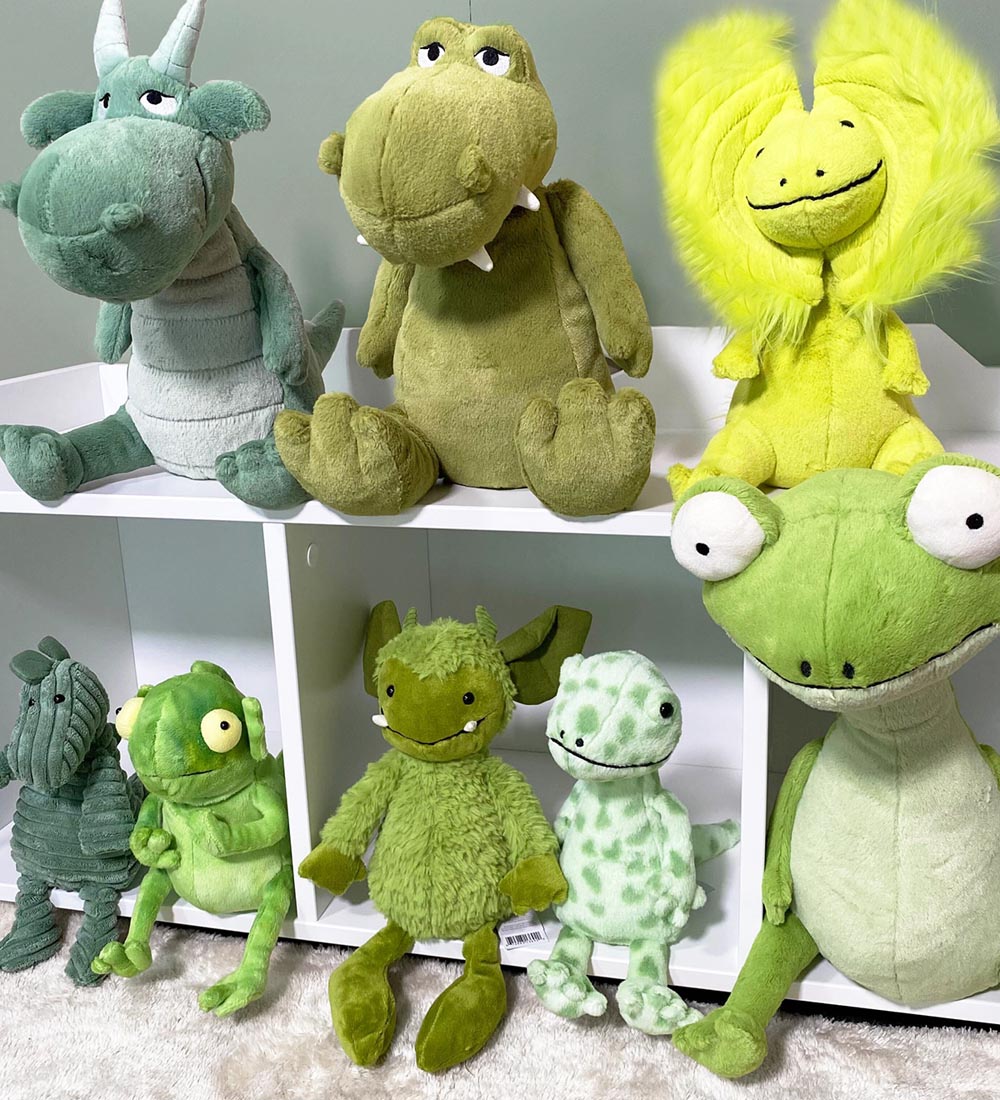 Jellycat Bamse - 10x20 cm - Frankie Frillied-Neck Lizard