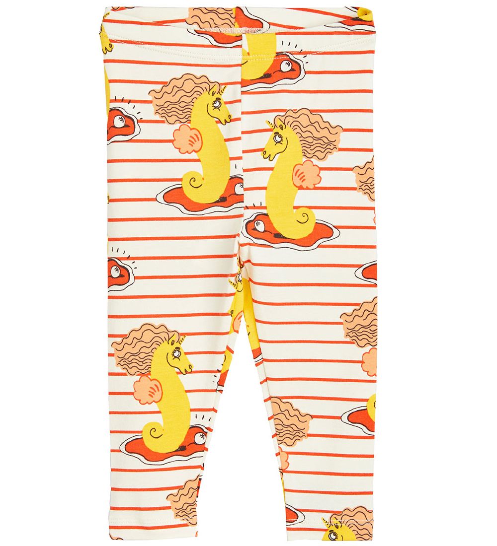 Mini Rodini Leggings - Unicorn Seahorse - Rød