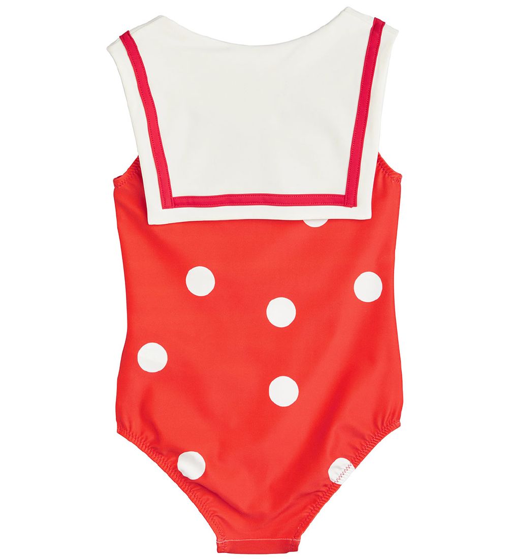 Mini Rodini Badedragt - UV50+ - Sailor Polka Dot - Rød