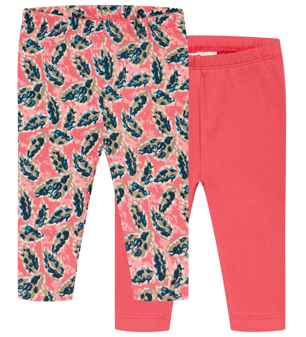 Noa Noa miniature Leggings - 2-pak - Print Rose/Blue