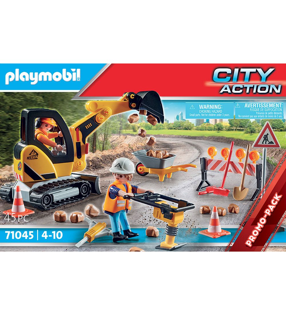 Playmobil City Action - Vejarbejde - 71045 - 45 Dele