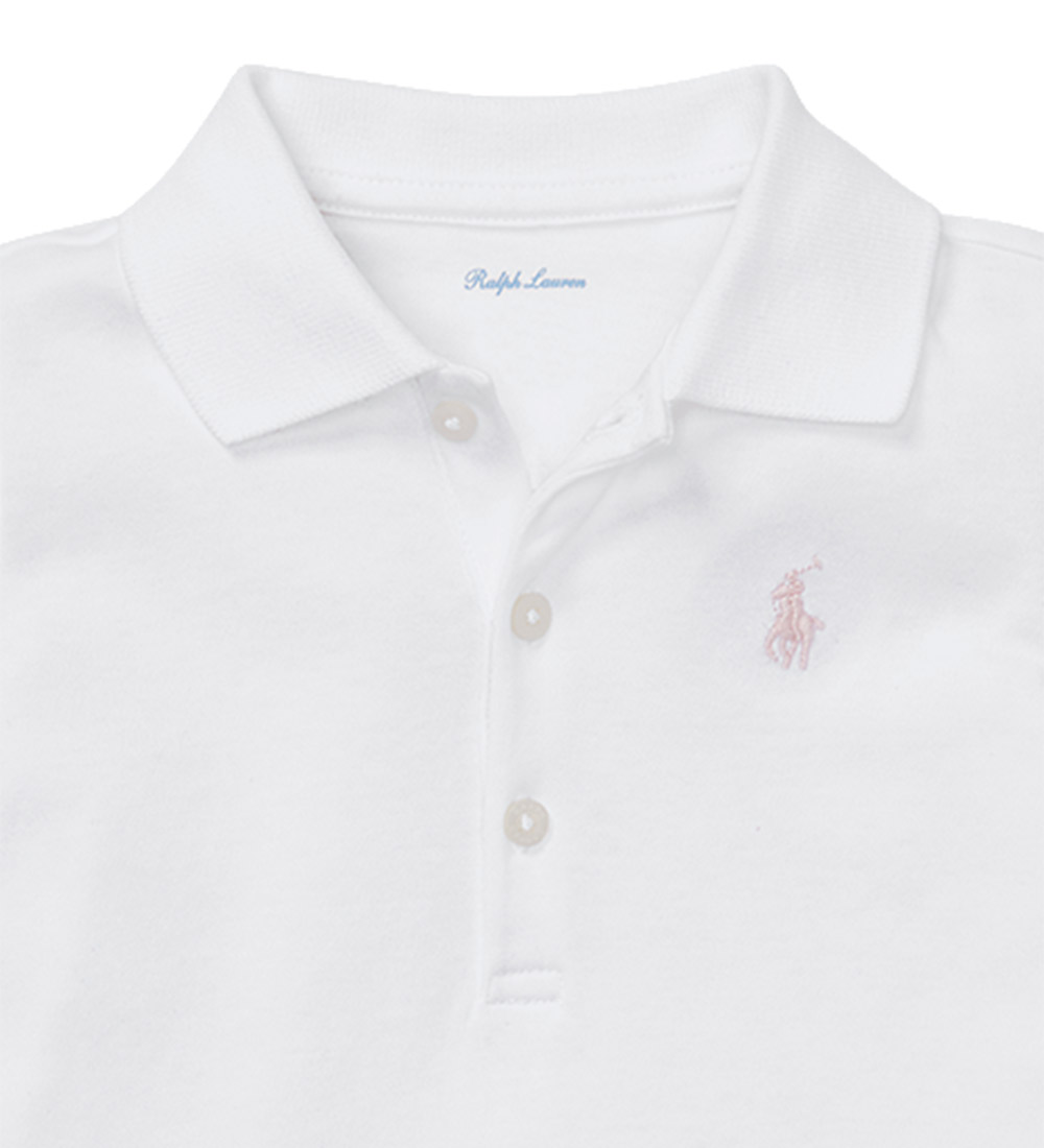 Polo Ralph Lauren Body k/æ - Baby Classics - Hvid m. Rosa