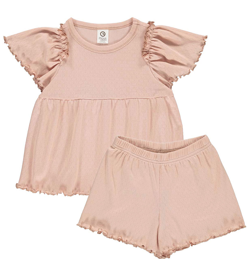 Müsli Nattøj - T-shirt/Shorts - Pretty - Spa Rose
