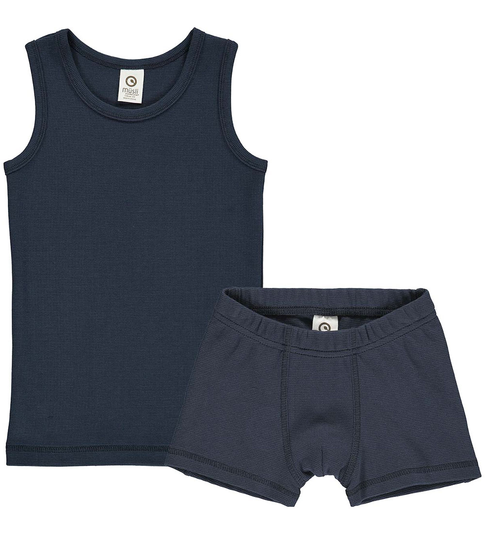 Msli Undertj - Underwear Set Boxer Boy - Night Blue