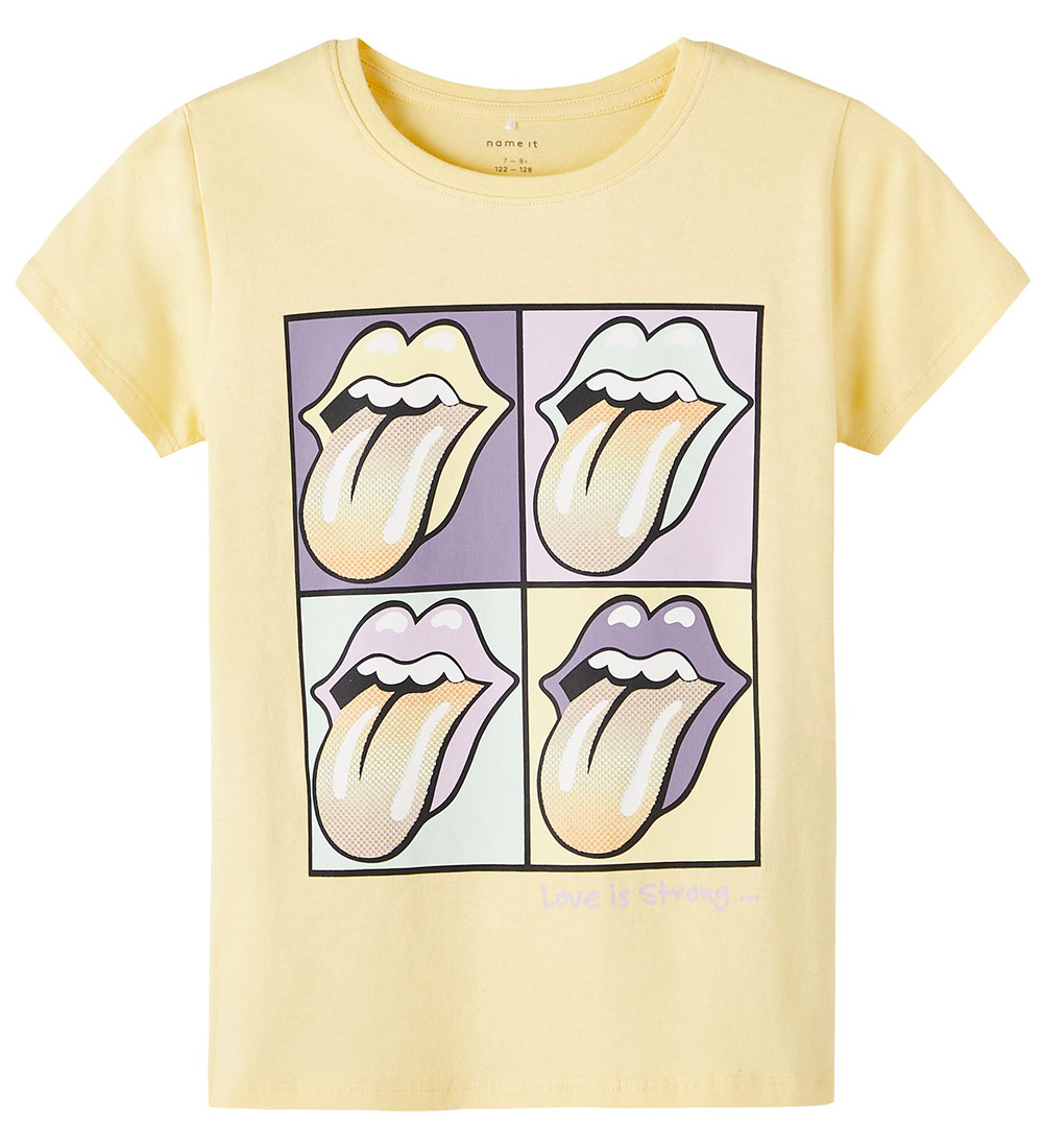 Name It T-shirt - NkfMus Rollingstones - Double Cream