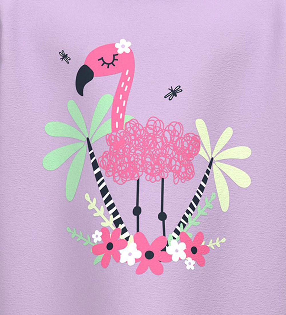 Name It T-shirt - NmfVigea - Orchid Bloom m. Flamingo