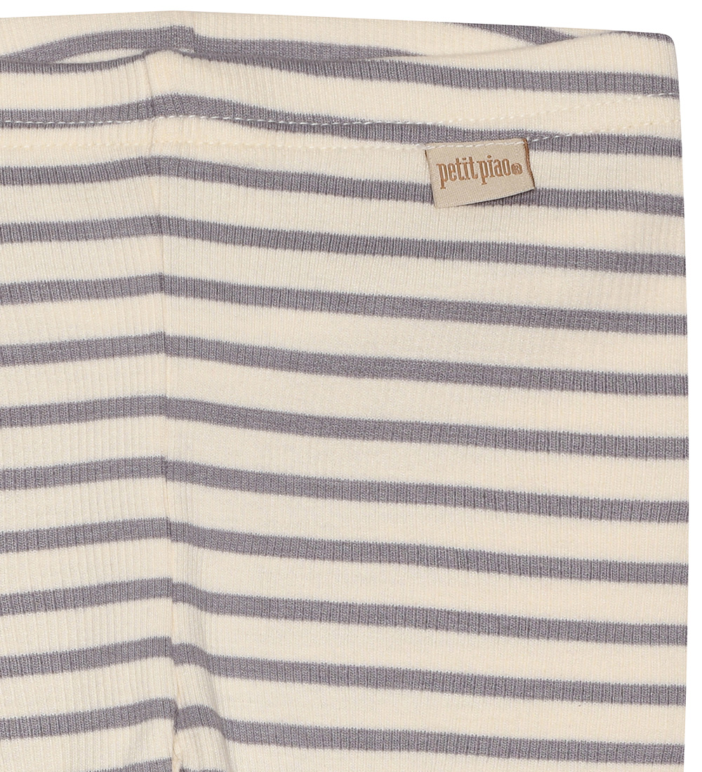 Petit Piao Shorts - Rib - Modal - Dusty Lavender/Offwhite