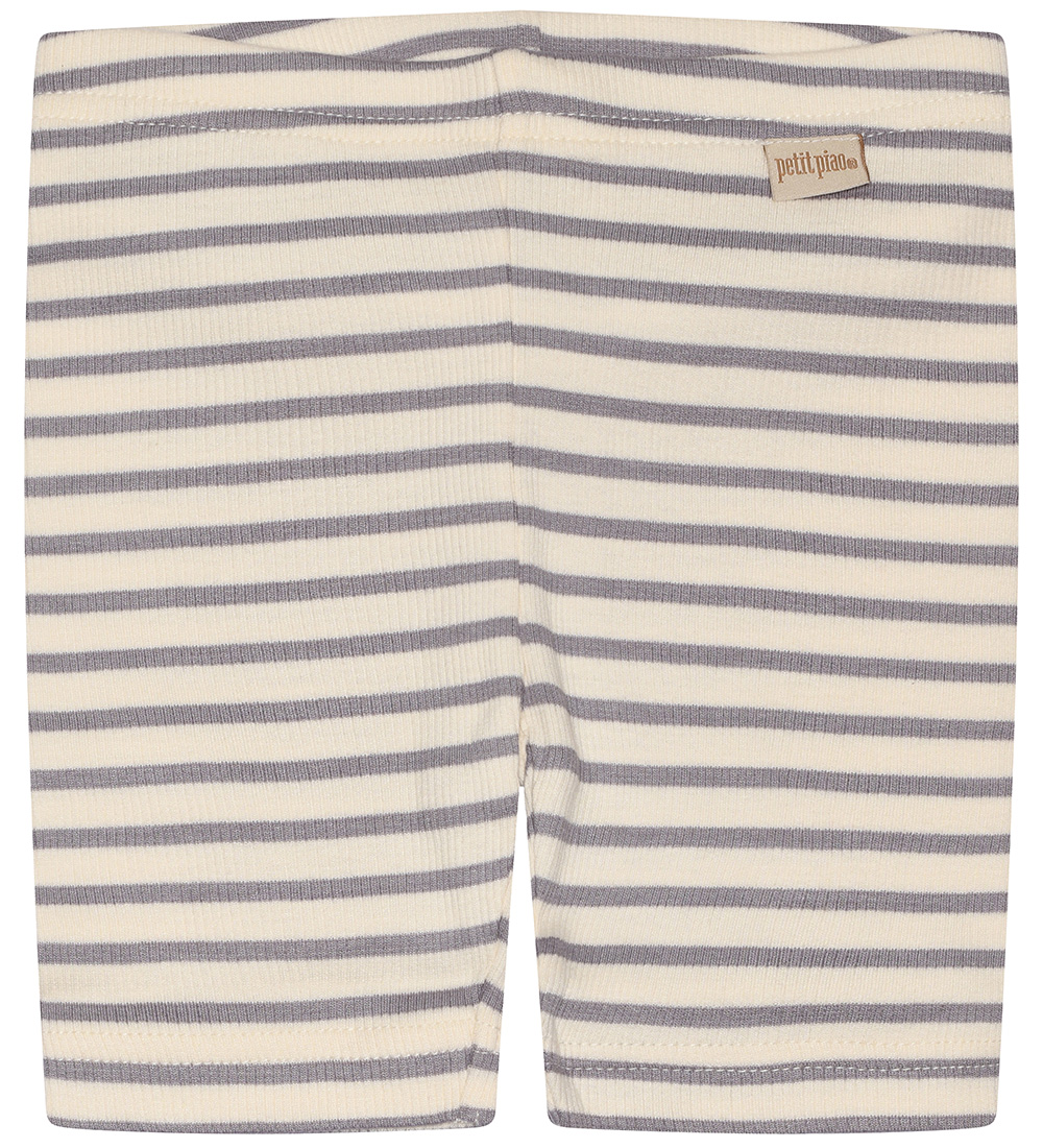 Petit Piao Shorts - Rib - Modal - Dusty Lavender/Offwhite