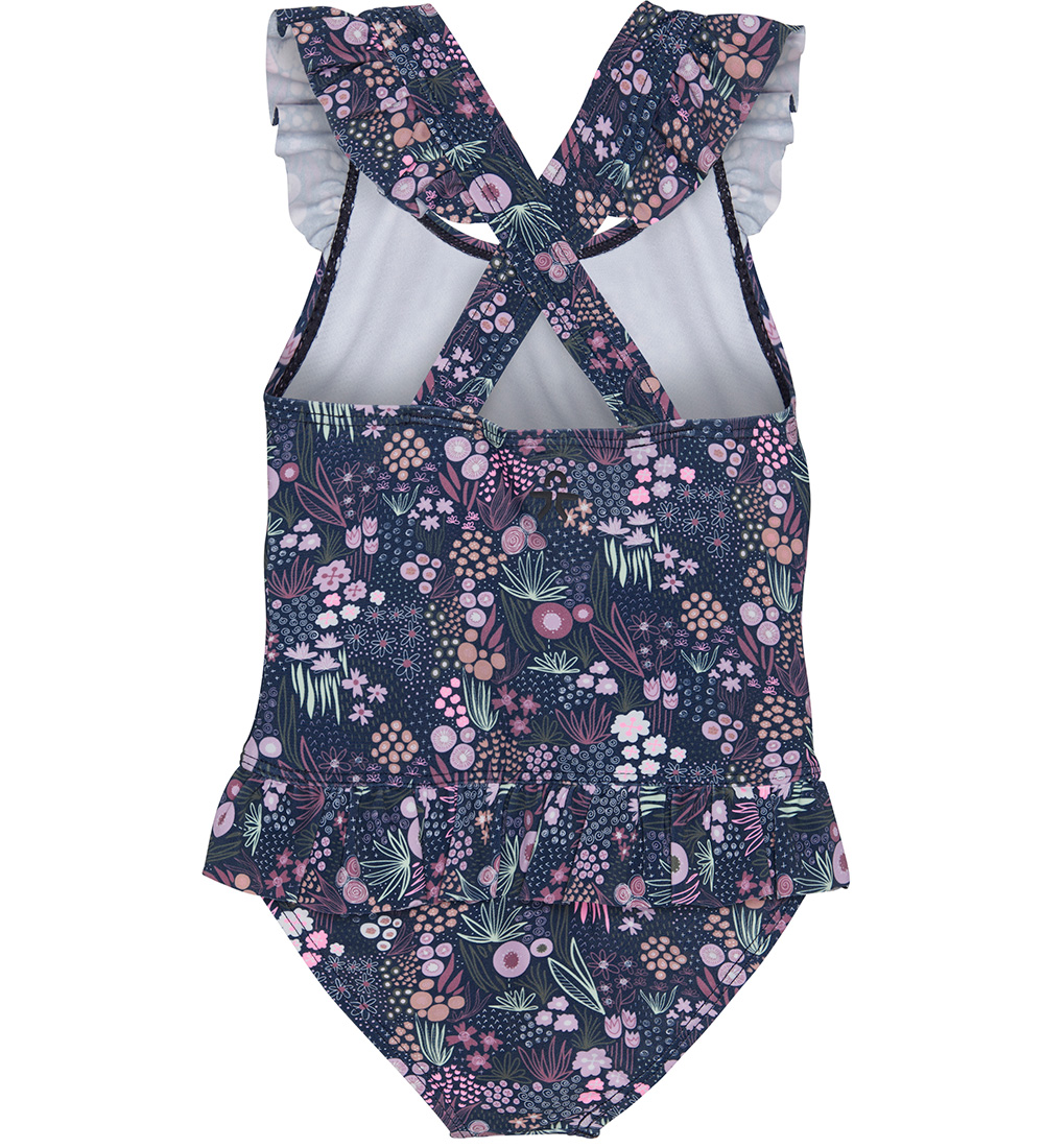 Color Kids Badedragt m. Flser - Dark Denim