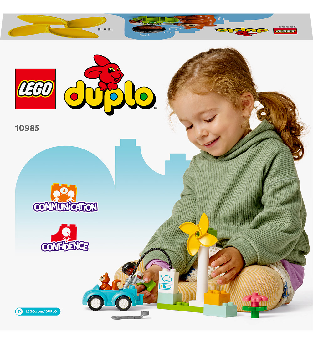 LEGO® DUPLO - Vindmølle og elbil 10985 - 16 Dele