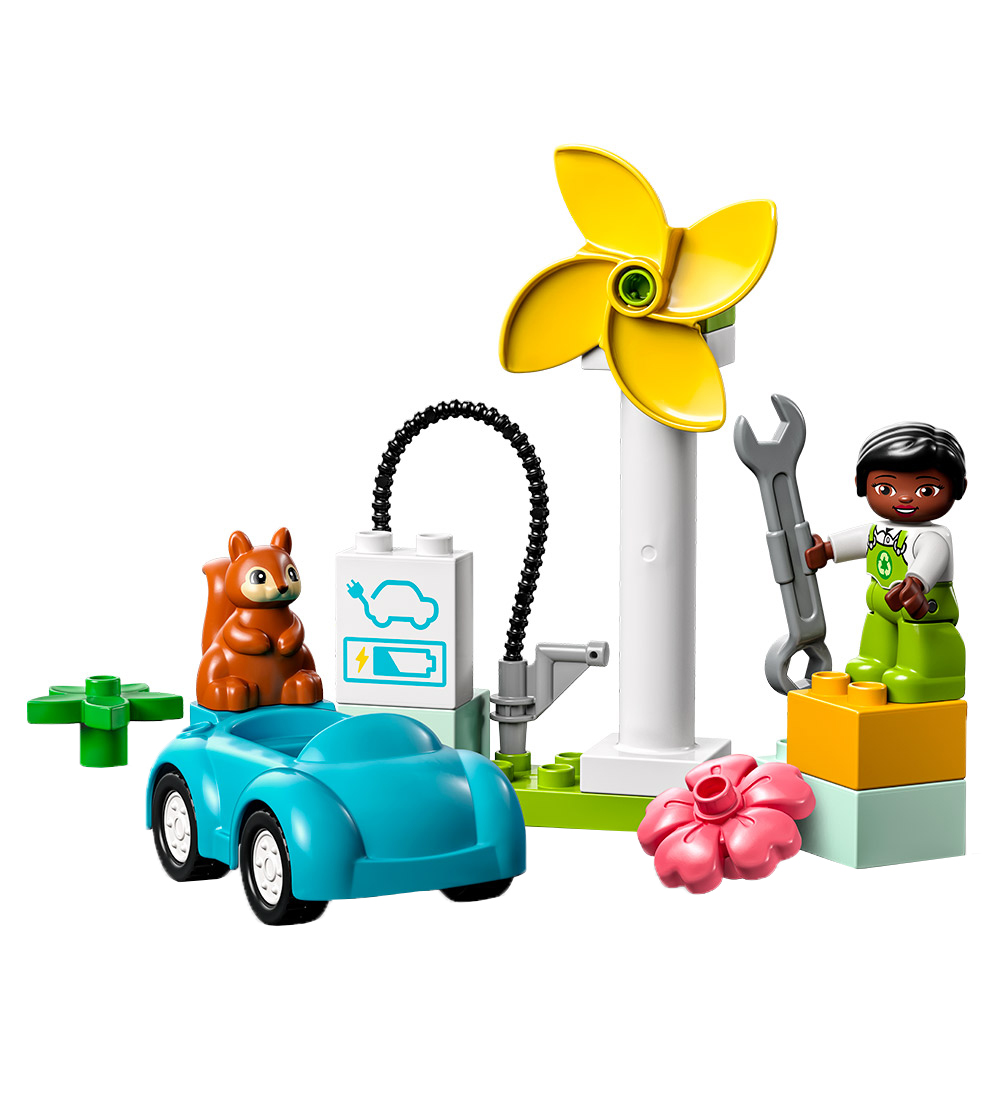 LEGO® DUPLO - Vindmølle og elbil 10985 - 16 Dele