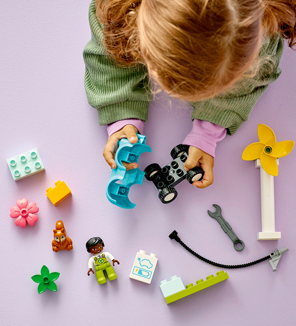 LEGO® DUPLO - Vindmølle og elbil 10985 - 16 Dele