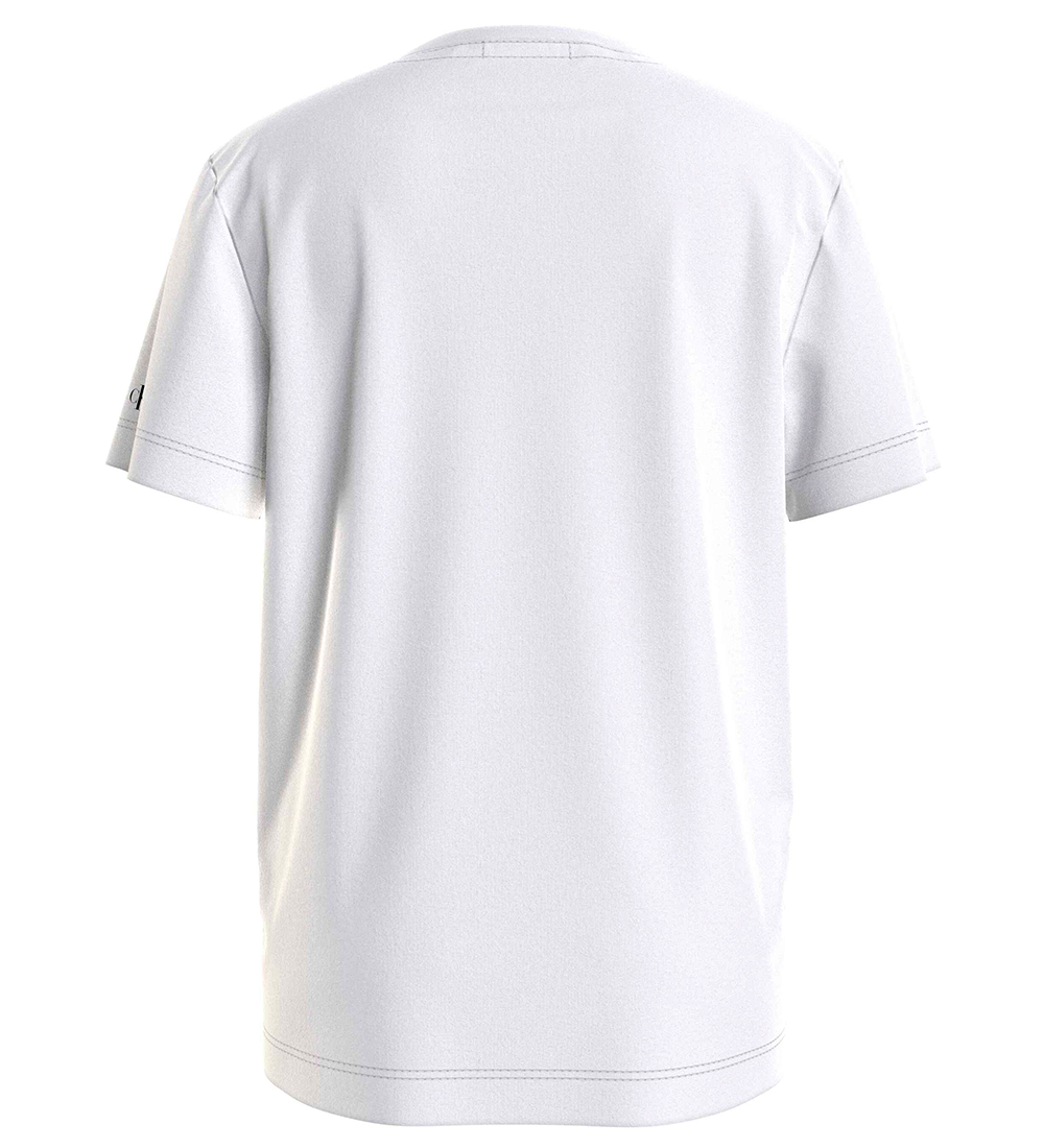 Calvin Klein T-Shirt - Placed Brushstrokes - Bright White