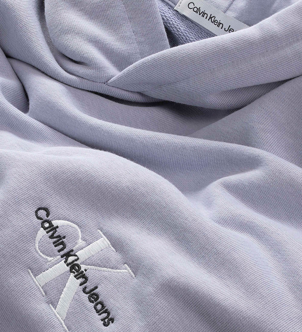 Calvin Klein Hættetrøje - Monogram Off Placed - Lilla