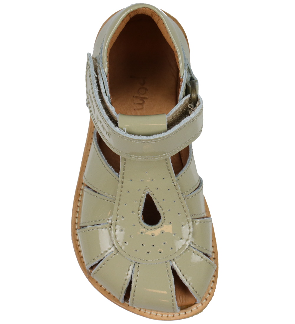 Pom Pom Sandaler - Rub Sole - Dusty Olive Patent