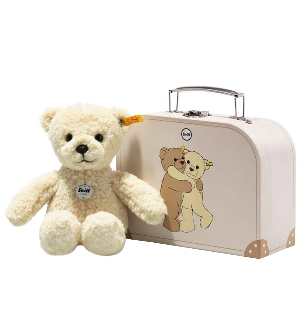 Steiff Bamse - 21 cm. - Mila Teddy Bear - In Suitcase - Vanilla