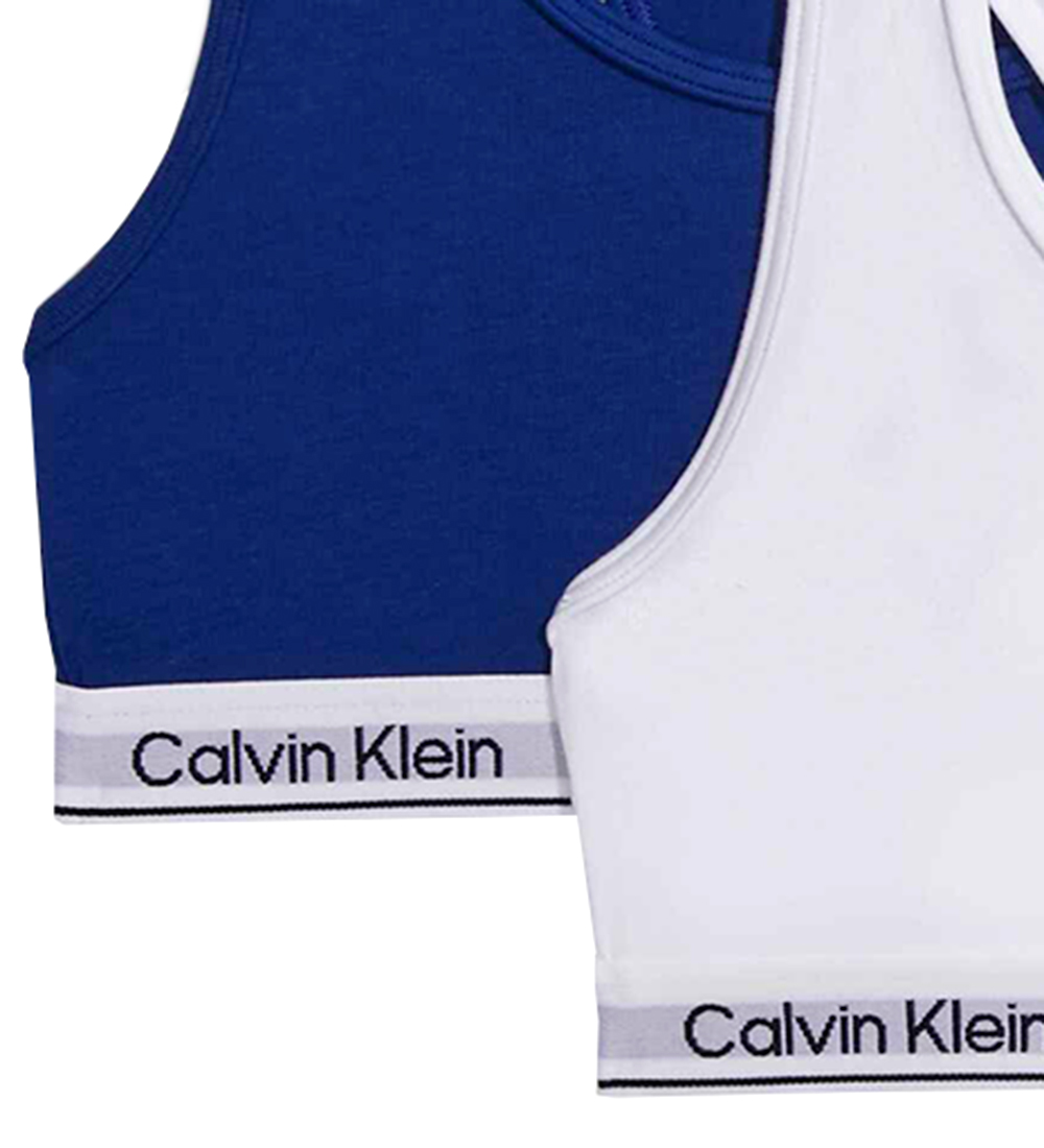 Calvin Klein Toppe - 2-Pak - Hvid/Bl