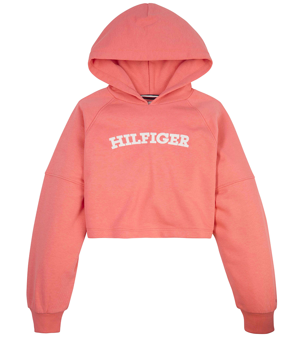 Tommy Hilfiger Hættetrøje - Cropped - Monotype - Santa Fe Sunset
