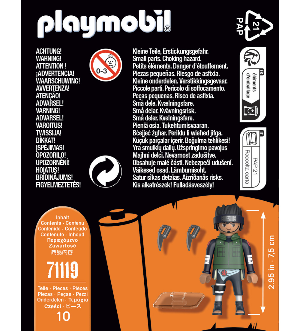 Playmobil Naruto - Asuma - 71119 - 10 Dele