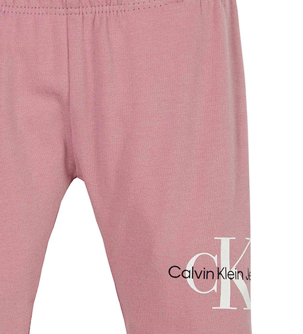 Calvin Klein Leggings - Monogram - Foxglove
