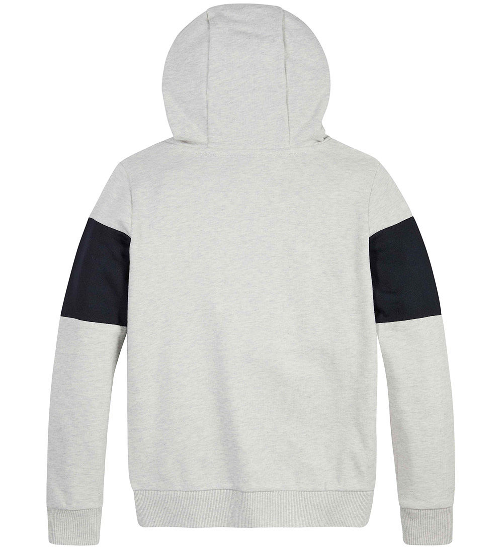 Tommy Hilfiger Hættetrøje - Essential Colorblock - Light Grey He