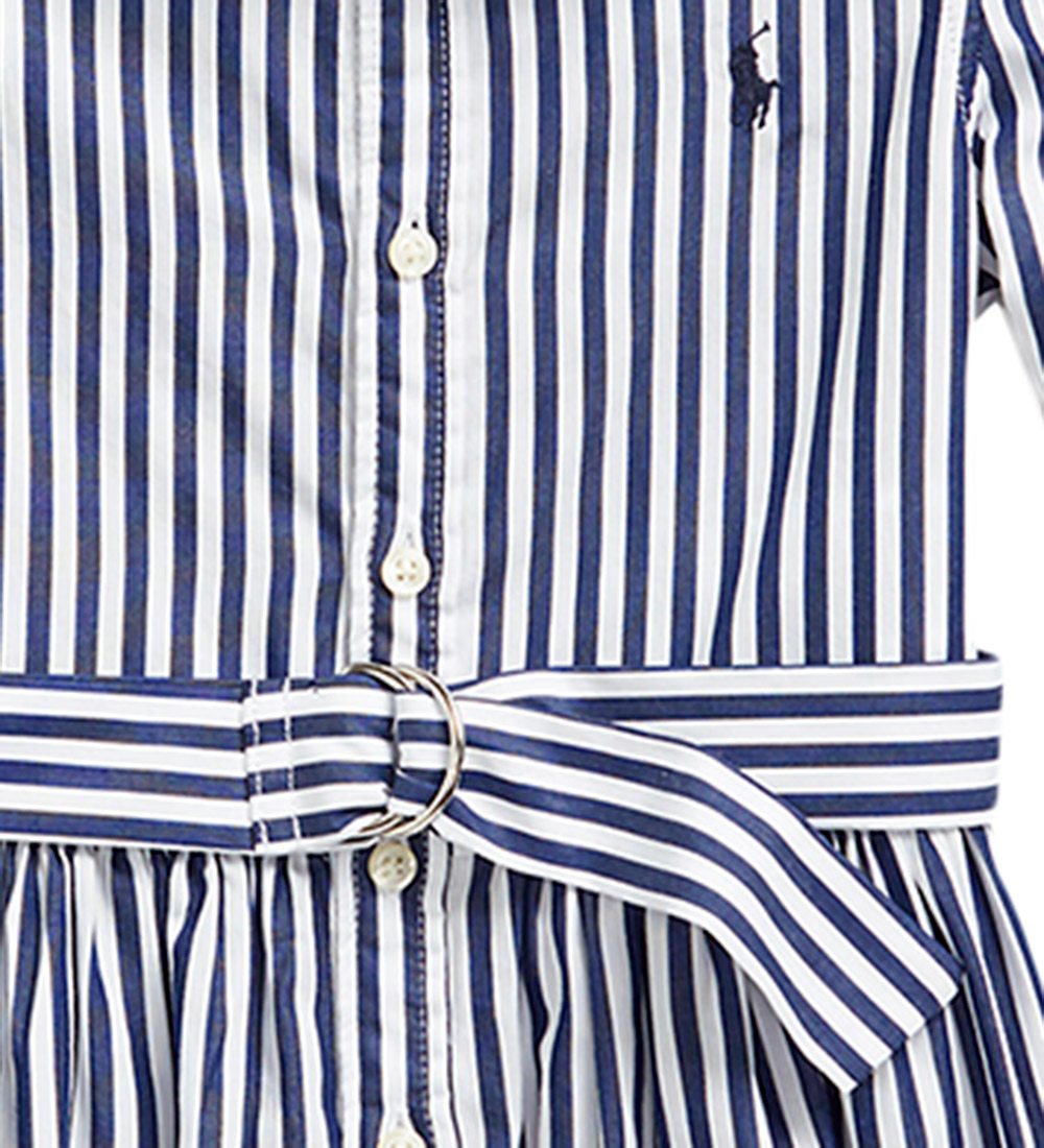 Polo Ralph Lauren Kjole - Core Replen - Navy/Hvidstribet