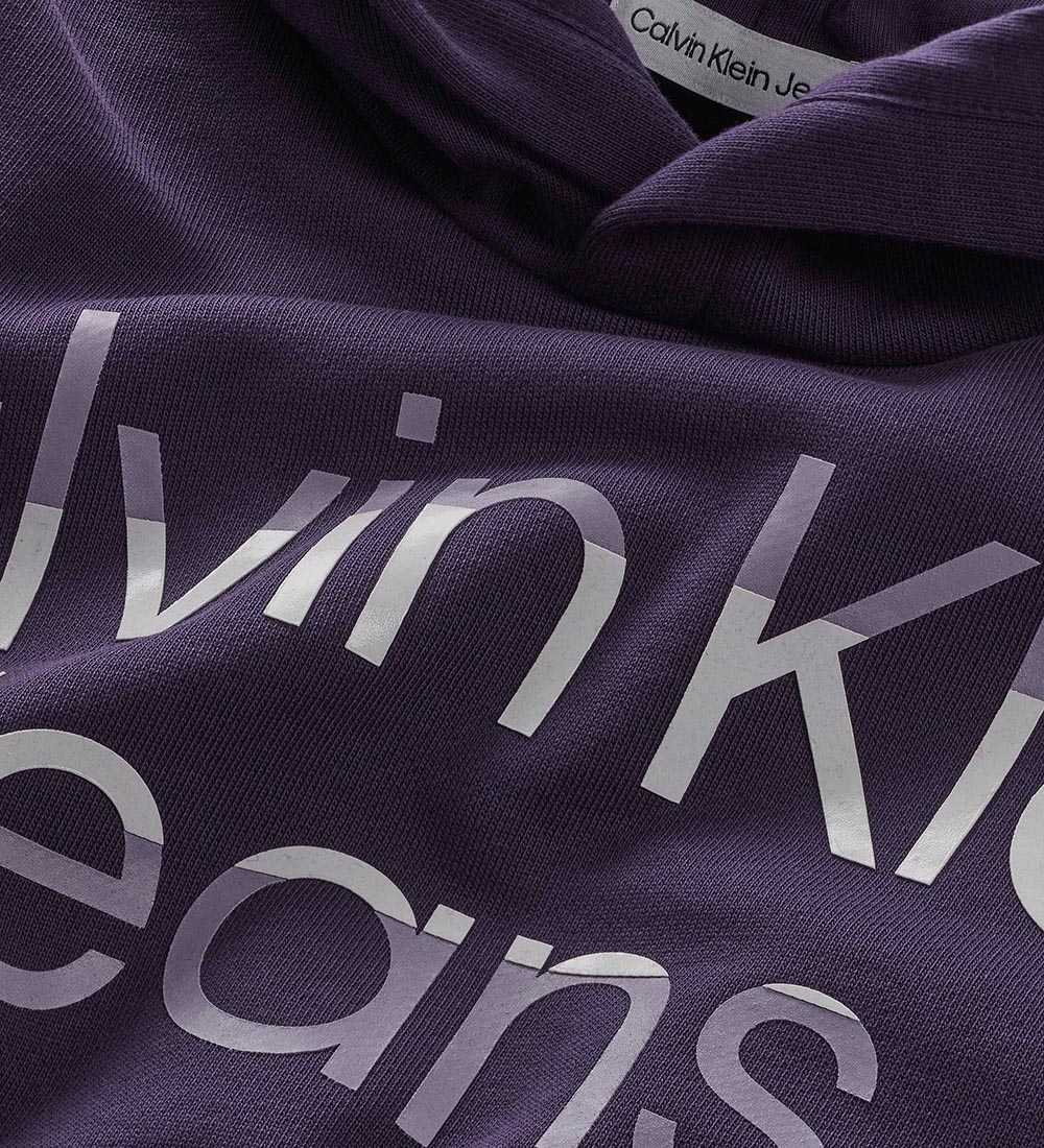 Calvin Klein Httetrje - Hero Maxi Logo - Terry Hoodie - Purple