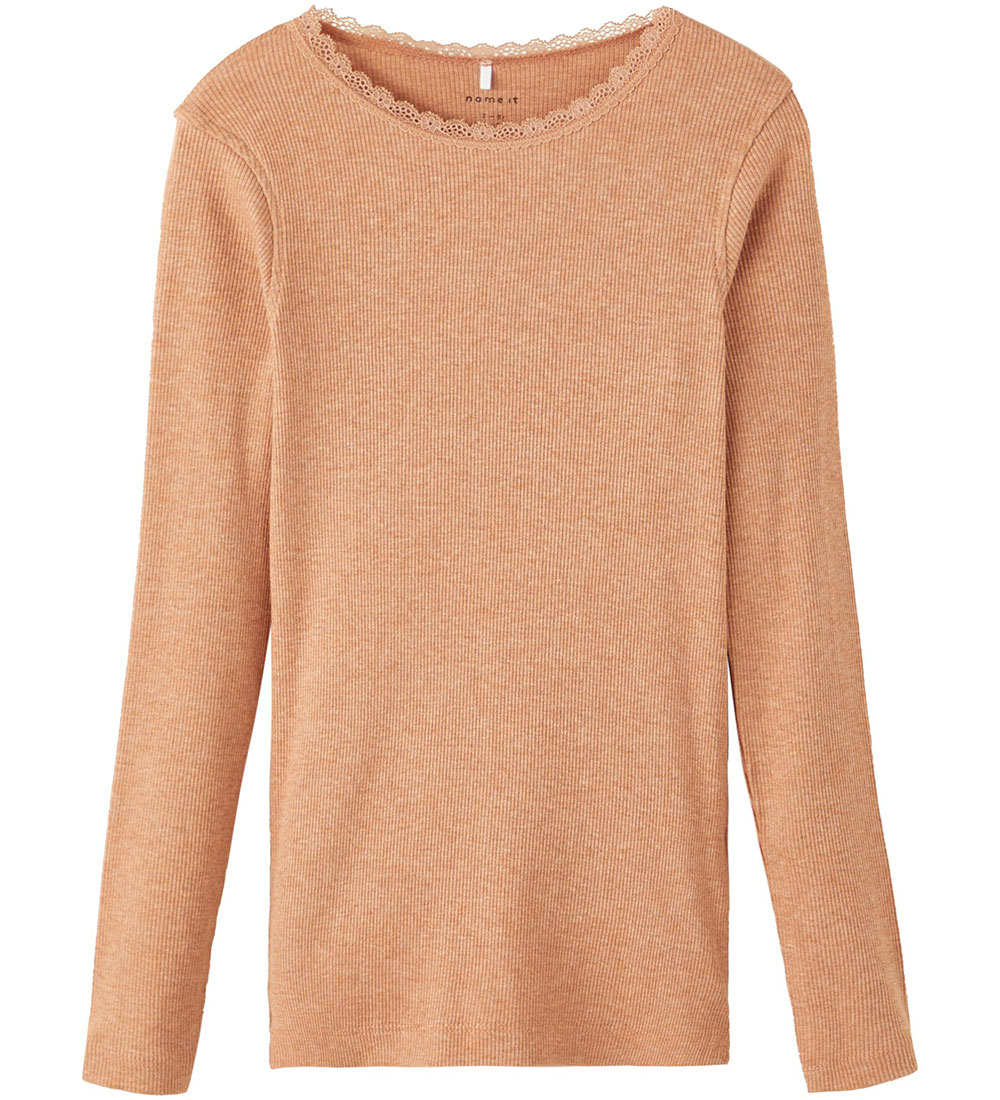 Name It Bluse - Rib - Noos - NmfKab - Café au Lait/Melange