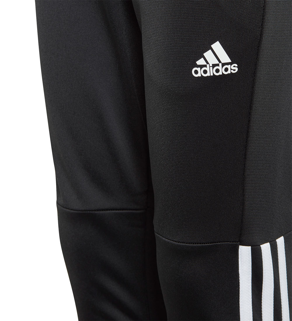 adidas Performance Træningssæt - Cardigan/Bukser - Sort/Hvid/Grå