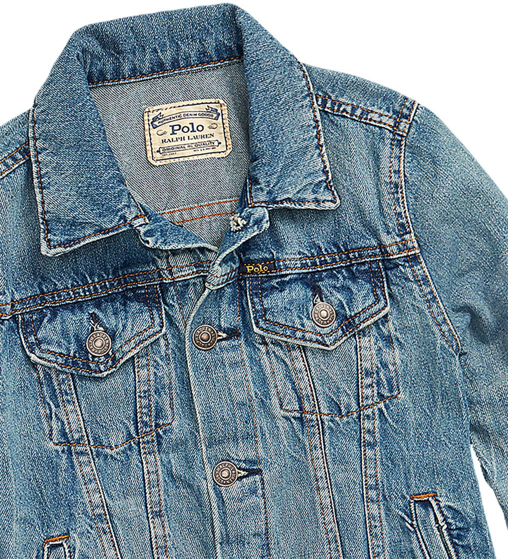 Polo Ralph Lauren Denimjakke - Cropped - Trucker - Dafnie Wash