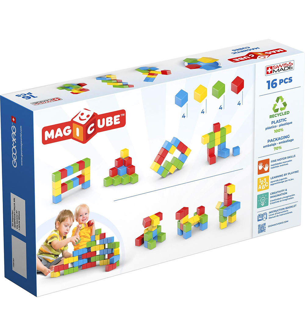 Geomag Magnetst - Magicube - Full Color Recycled - 16 Dele