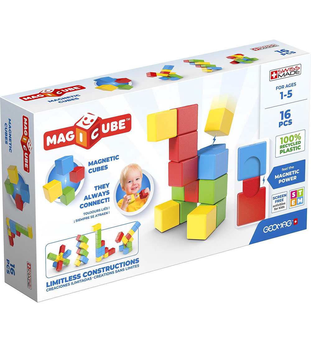Geomag Magnetst - Magicube - Full Color Recycled - 16 Dele