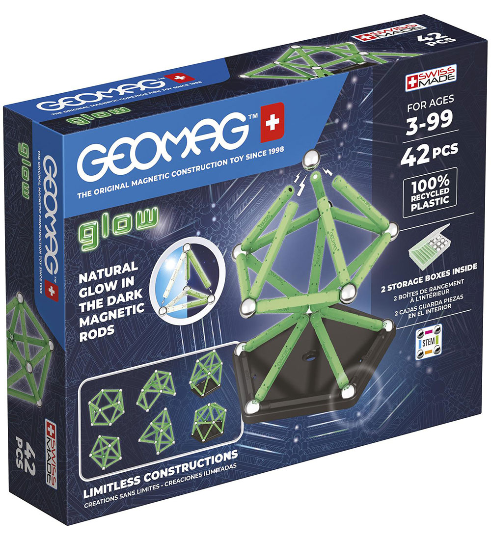 Geomag Magnetst - Glow Recycled - 42 Dele
