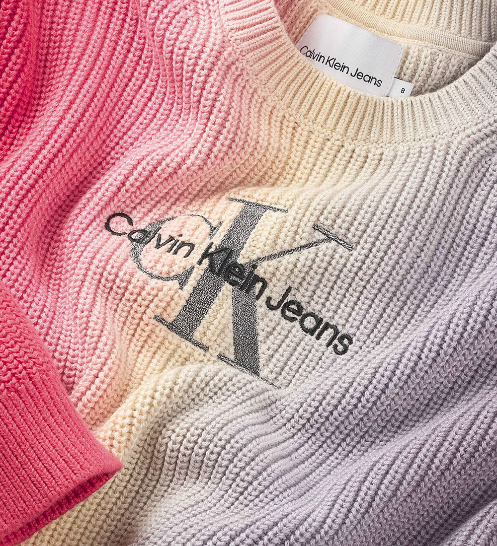 Calvin Klein Bluse - Strik - Monogram Gradient - Auburn