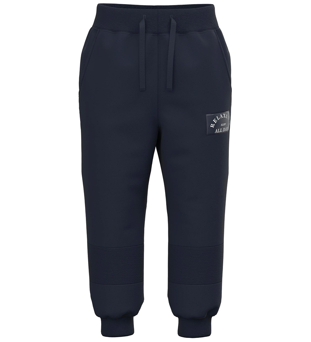 Name It Sweatpants - NmmKlaes - Dark Sapphire m. Applikation