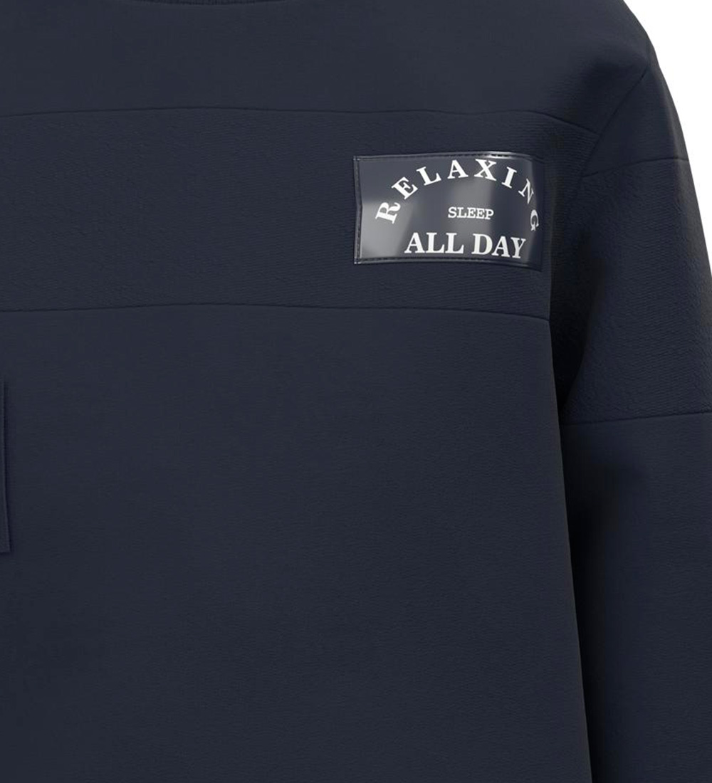 Name It Sweatshirt - NmmKlaes - Dark Sapphire m. Applikationer