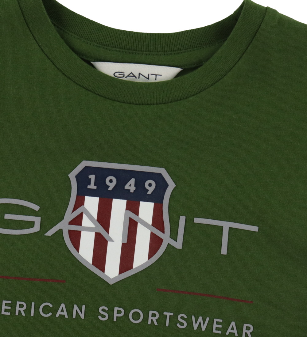 GANT T-shirt - Archive Shield - Kale Green