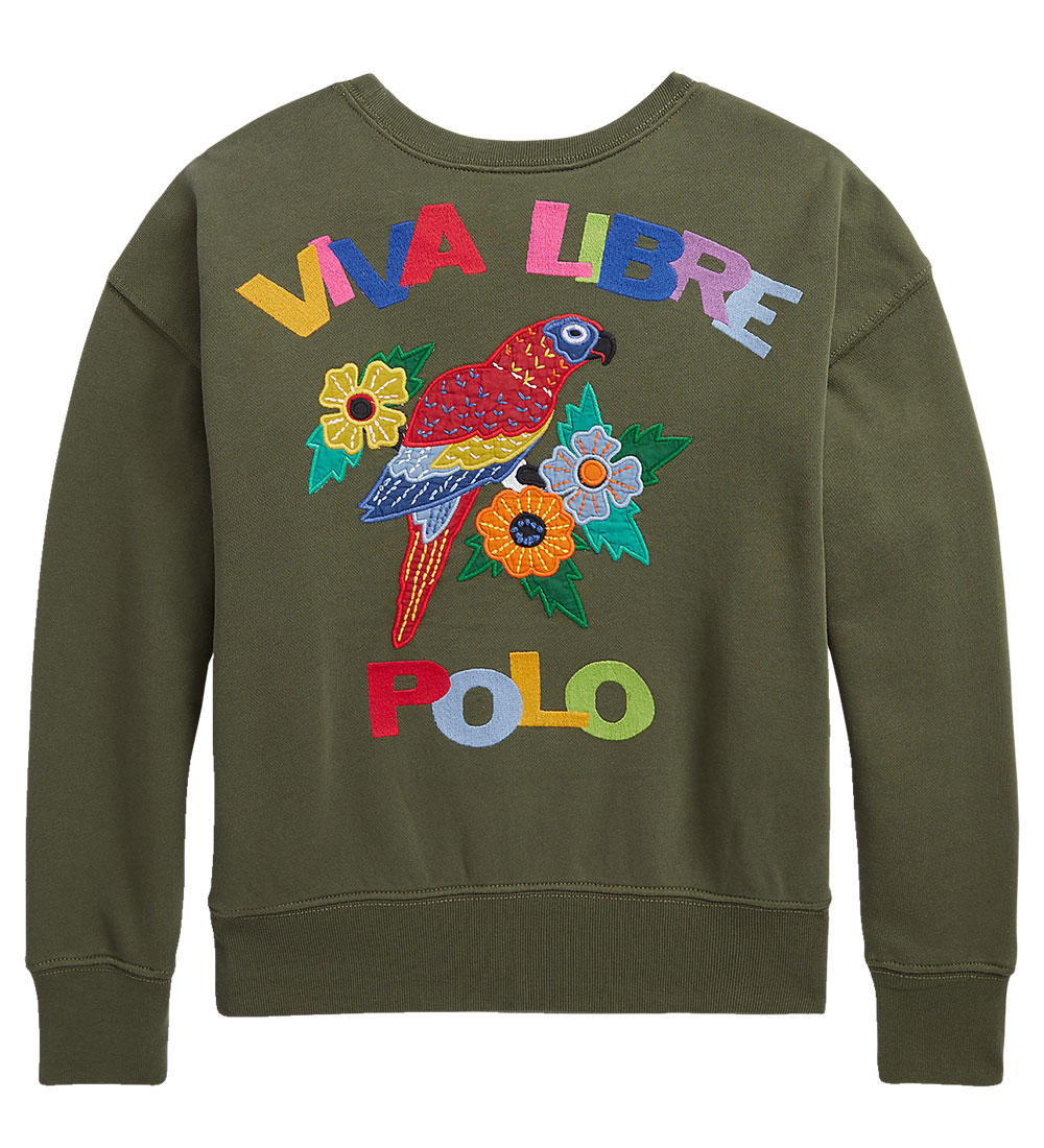 Polo Ralph Lauren Sweatshirt - SA - Armygrøn m. Broderi