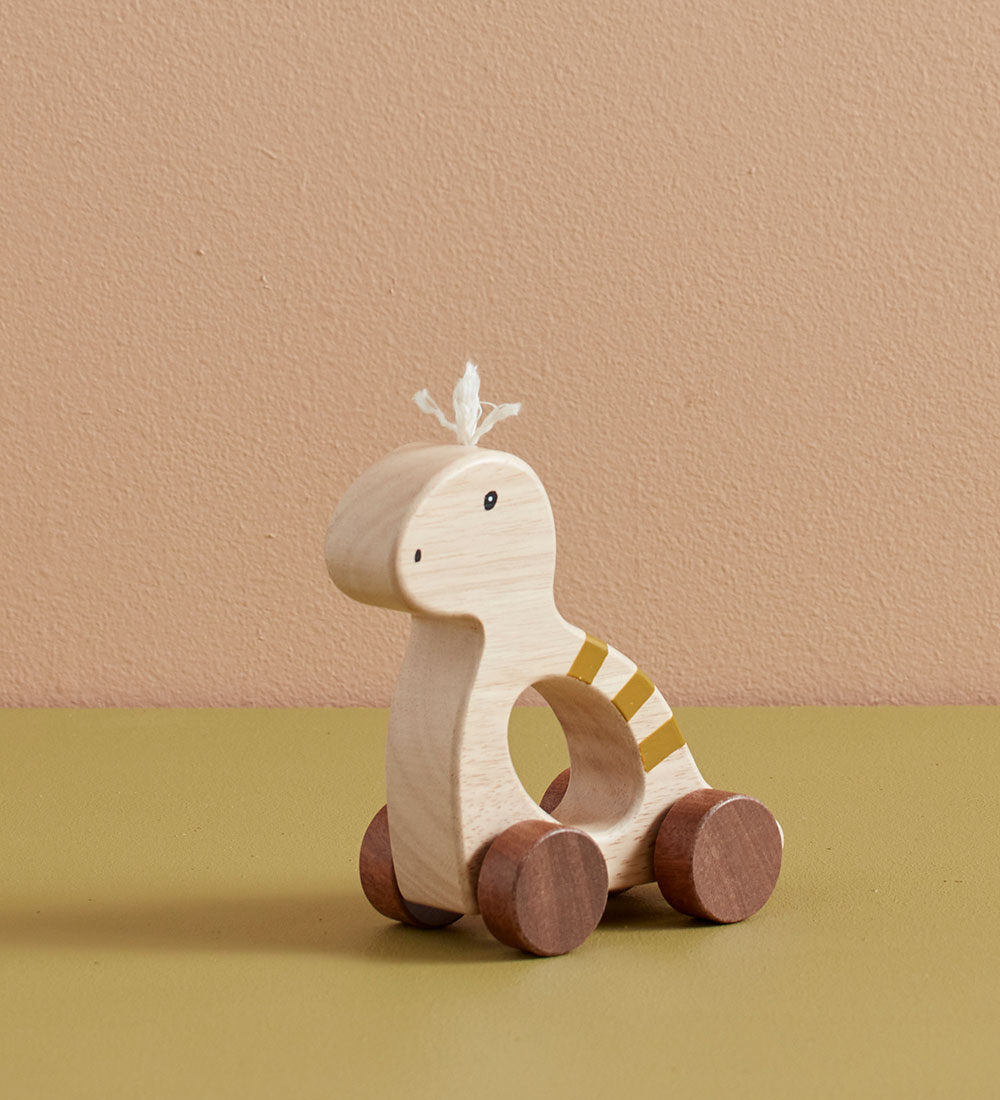 Kids Concept Trælegetøj - Dino - 14 x 13,5 cm - Brun