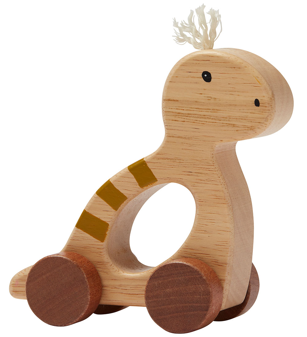 Kids Concept Trælegetøj - Dino - 14 x 13,5 cm - Brun