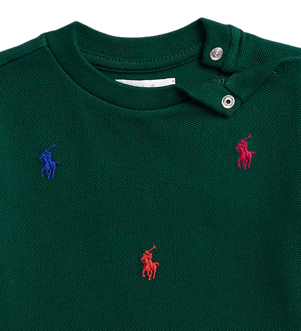 Polo Ralph Lauren T-shirt - Grøn m. Logoer