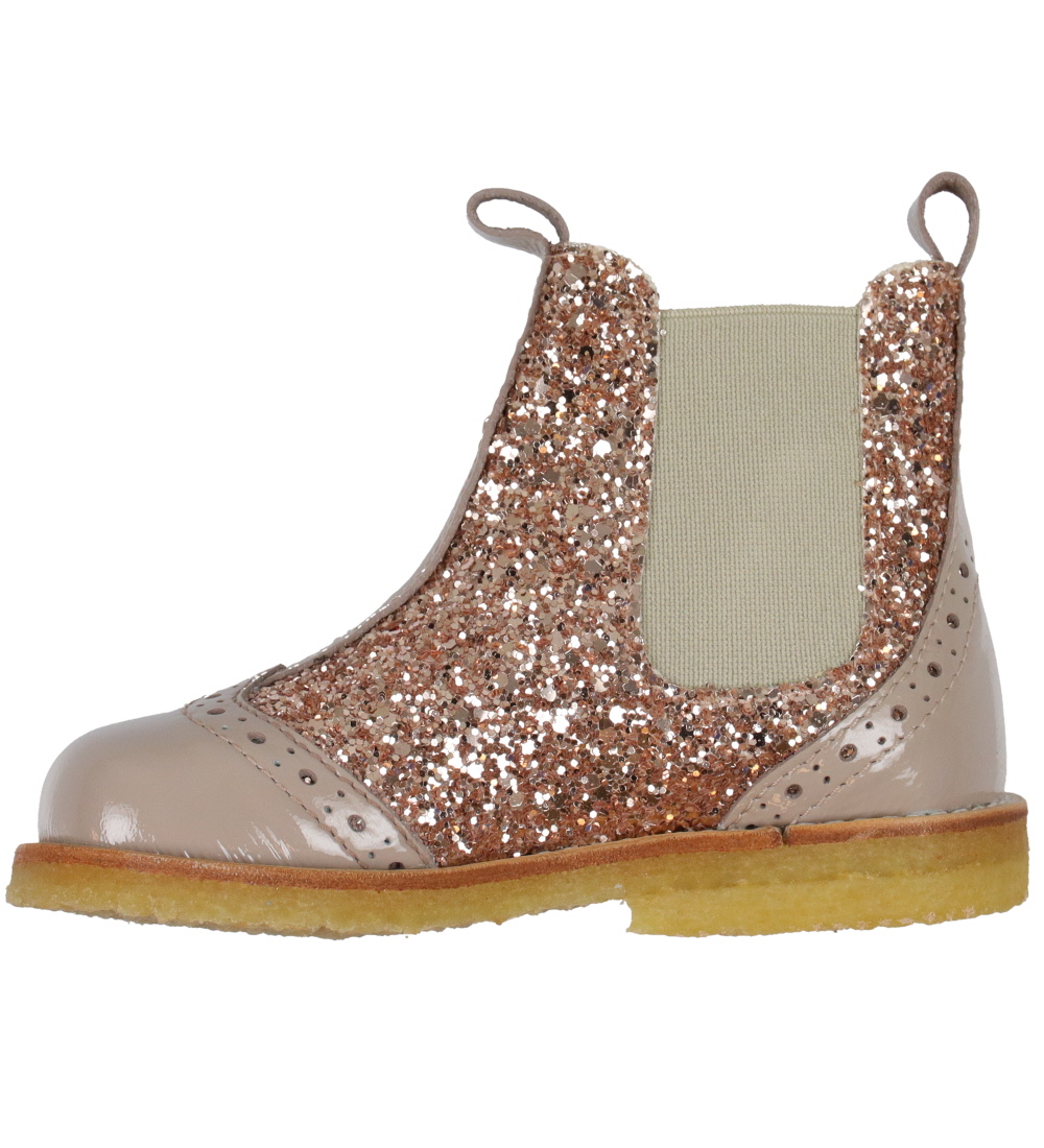 Angulus Støvler - Chelsea - Almond/Marple m. Glimmer