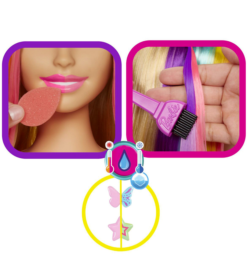Barbie Frisør - Neon Rainbow Deluxe Styling Head