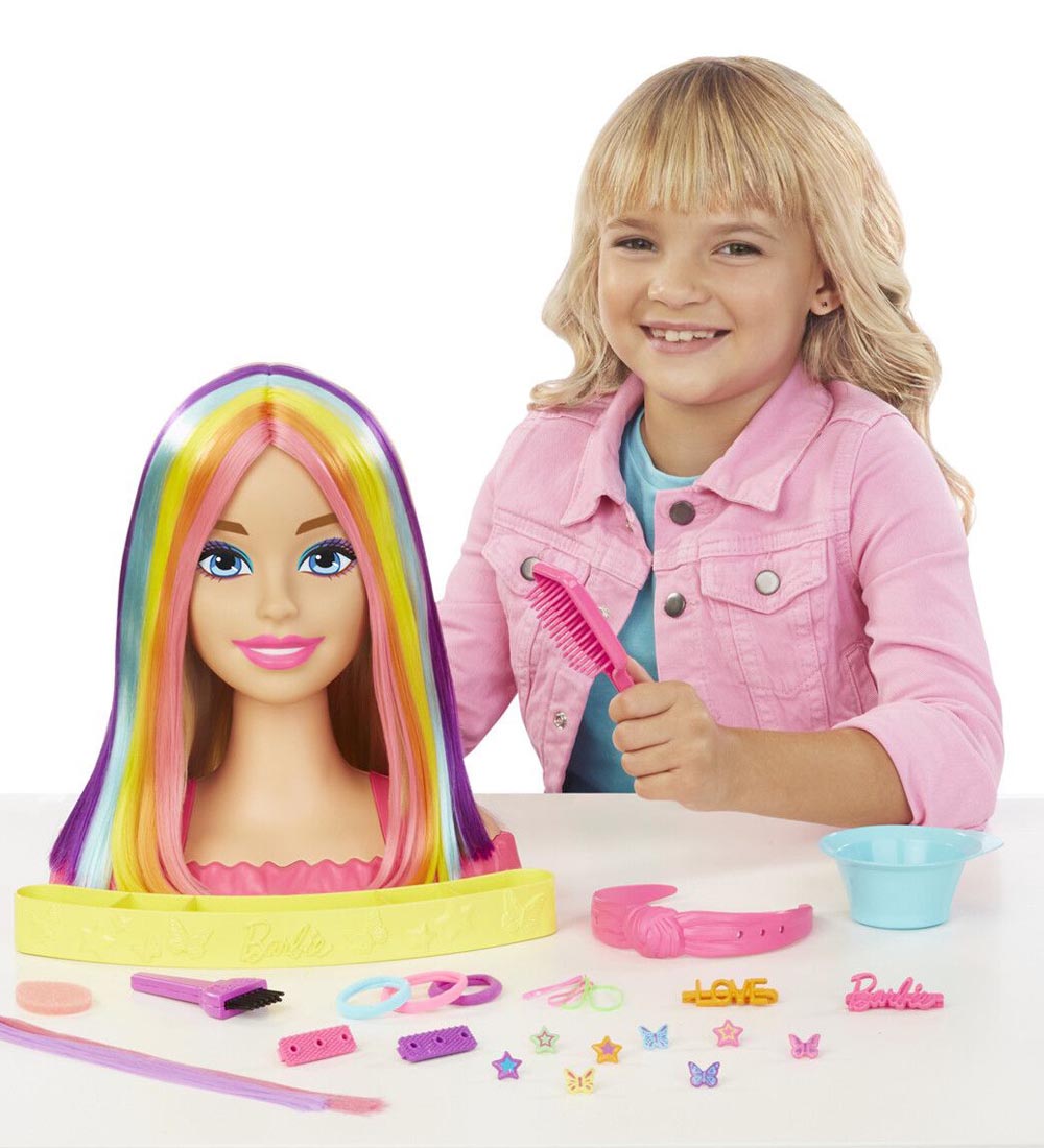 Barbie Frisør - Neon Rainbow Deluxe Styling Head