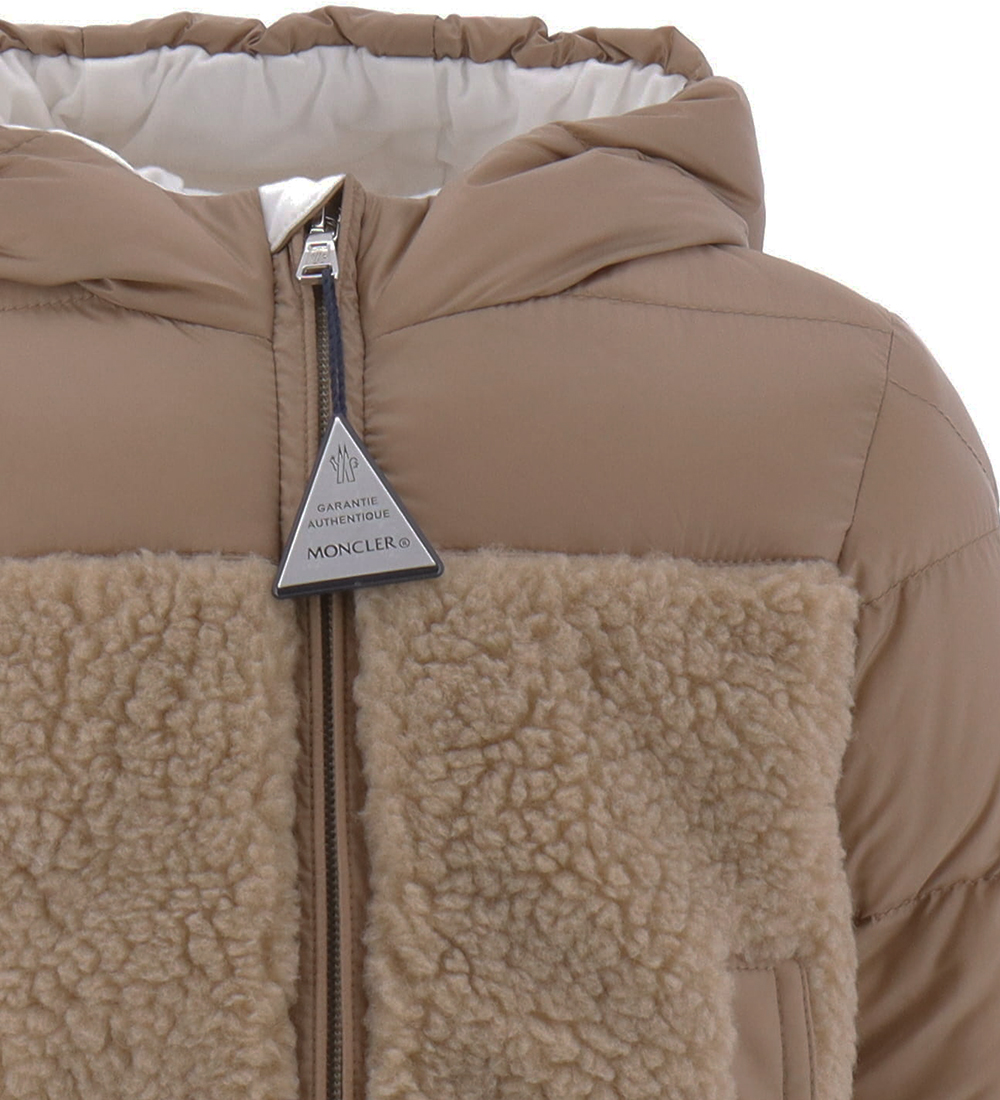Moncler Dunjakke m. Teddyfleece - Amin - Sand