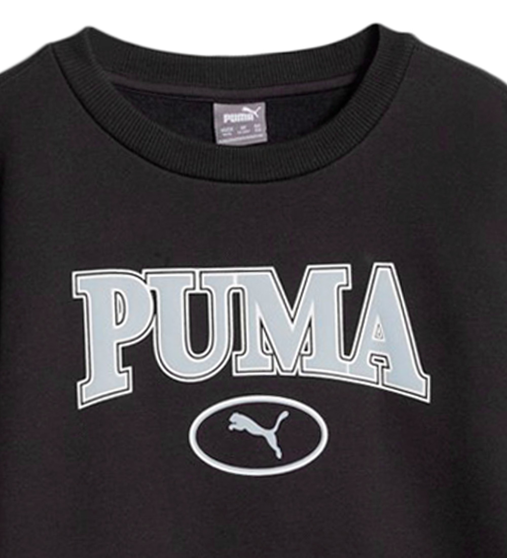 Puma Sweatshirt - Squad Crew - Sort m. Hvid